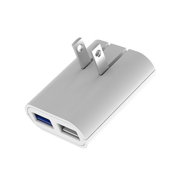 slide 2 of 2, iHome AC Pro Dual Port Wall Charger - White, 1 ct