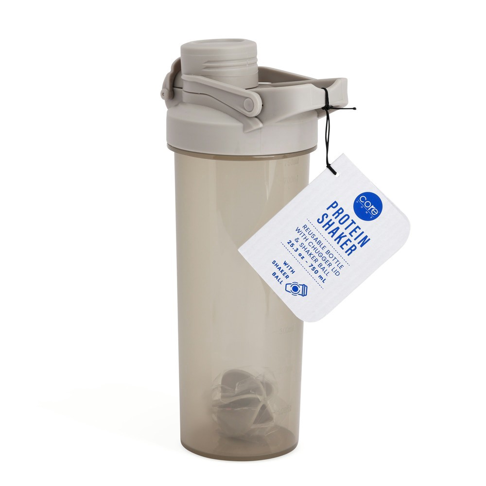 slide 2 of 2, Core Home Protein Shaker - Grey, 23.5 oz