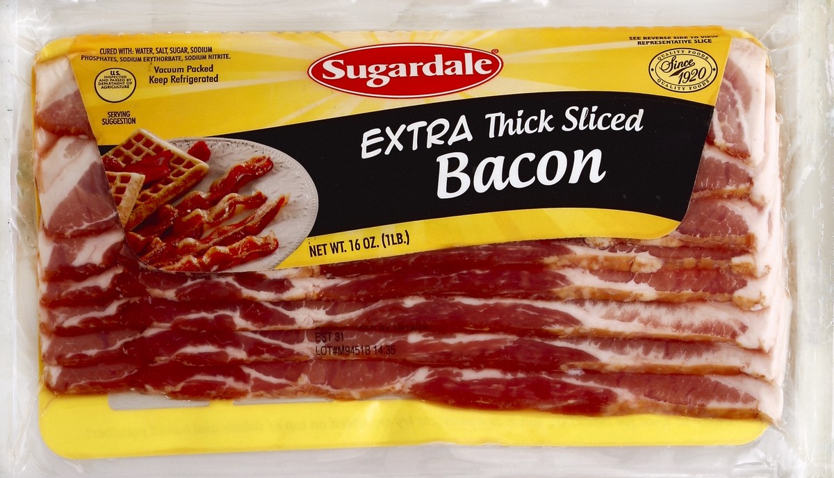 slide 1 of 6, Sugardale Bacon 16 oz, 16 oz