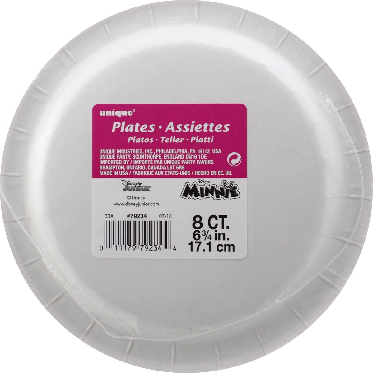 slide 8 of 8, Unique 6-3/4 Inch Disney Minnie Plates 8 ea, 1 ct