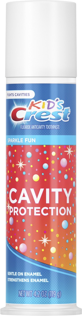 slide 4 of 4, Crest Kid's Cavity Protection Toothpaste Pump (children and toddlers 2+), Sparkle Fun Flavor, 4.2 ounces, 4.2 oz