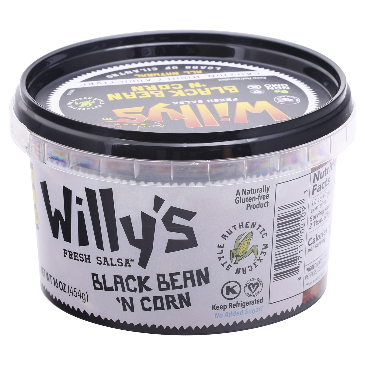 slide 3 of 12, Willy's Black Bean 'N Corn Salsa 16 oz, 16 oz