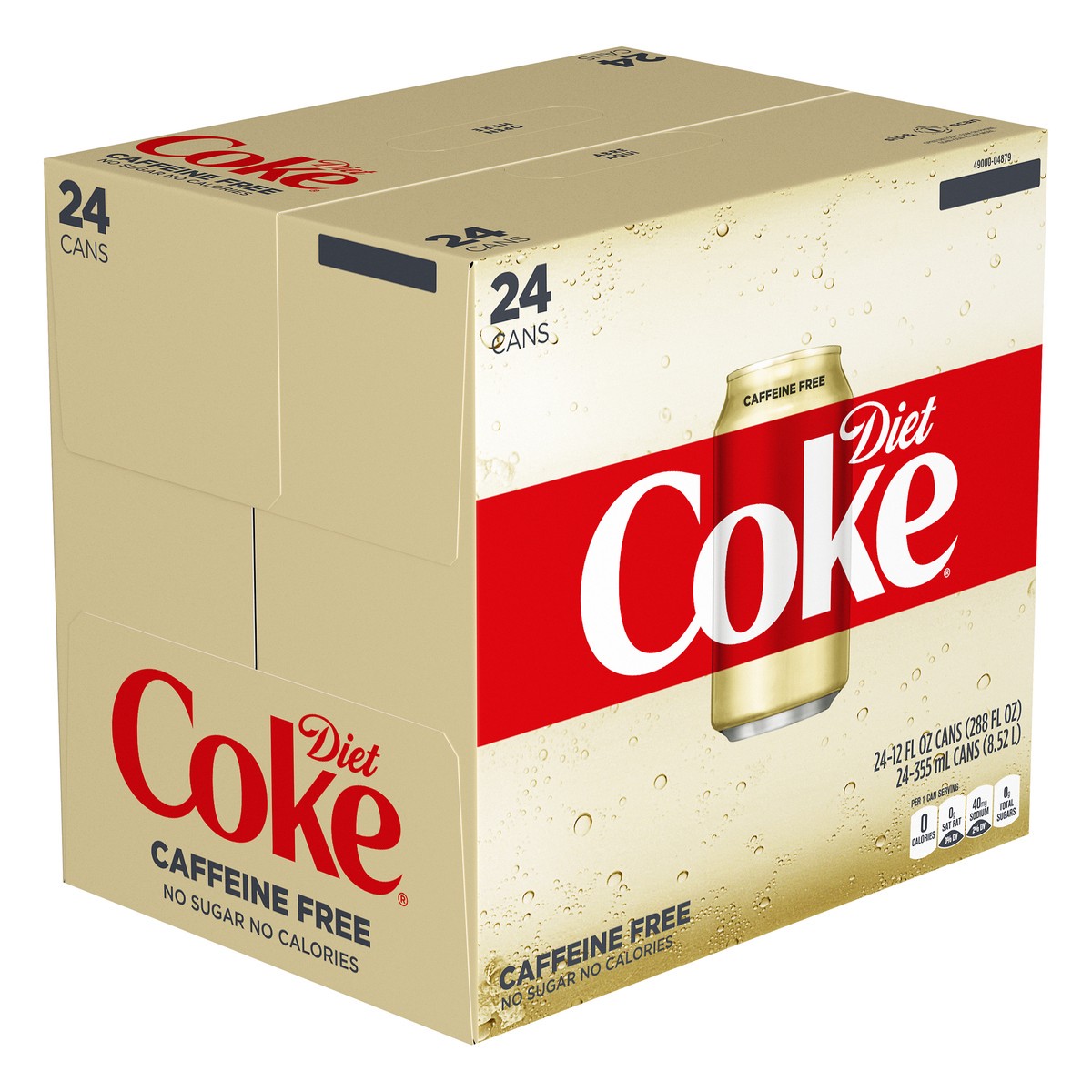 slide 6 of 6, Diet Coke Caffeine Free Soda Soft Drink, 12 fl oz, 24 Pack, 288 fl oz