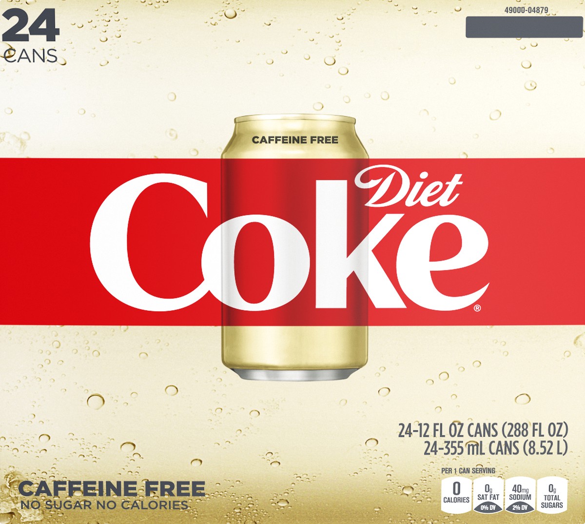 slide 3 of 6, Diet Coke Caffeine Free Soda Soft Drink, 12 fl oz, 24 Pack, 288 fl oz