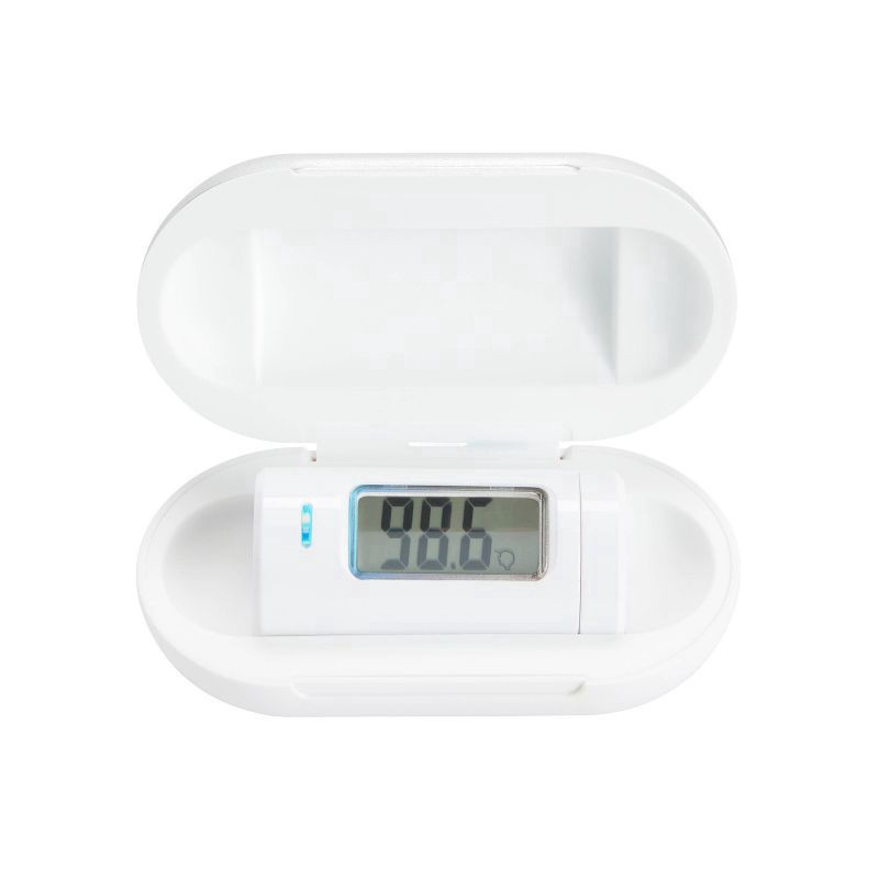 slide 7 of 8, Munchkin Mini Thermometer for Baby & Kids' - No Touch Forehead Thermometer with Travel Case, 1 ct