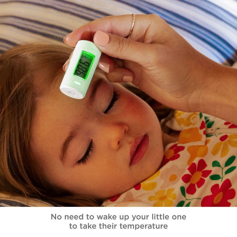 slide 4 of 8, Munchkin Mini Thermometer for Baby & Kids' - No Touch Forehead Thermometer with Travel Case, 1 ct