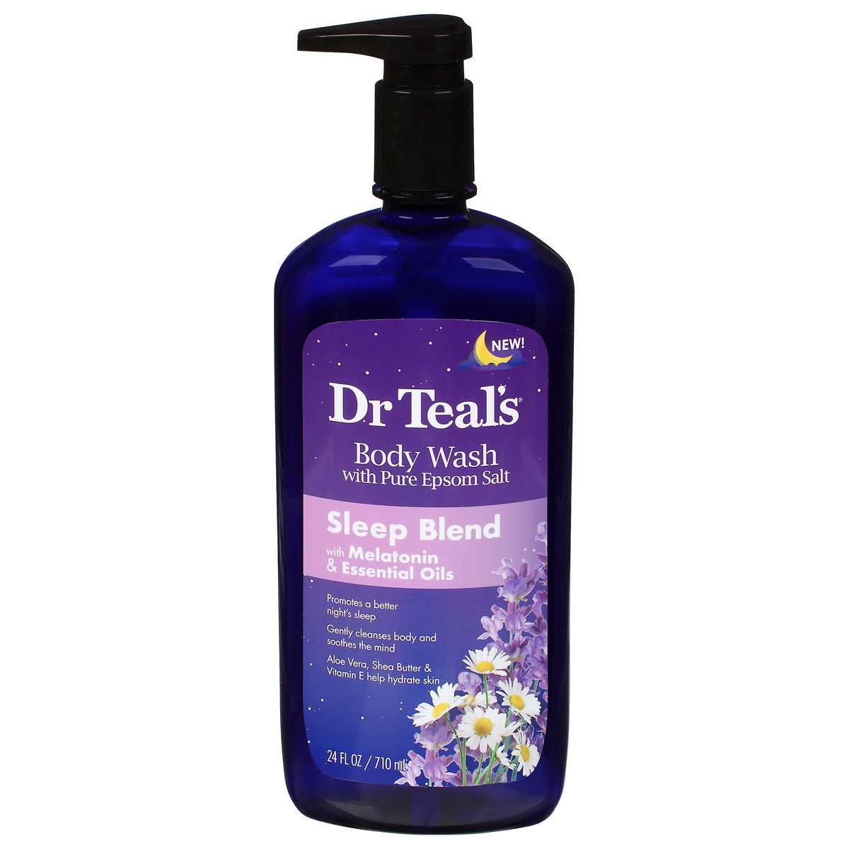 slide 1 of 11, Dr. Teal's with Melatonin & Essential Oils Sleep Blend with Pure Epsom Salt Body Wash 24 fl oz, 24 fl oz