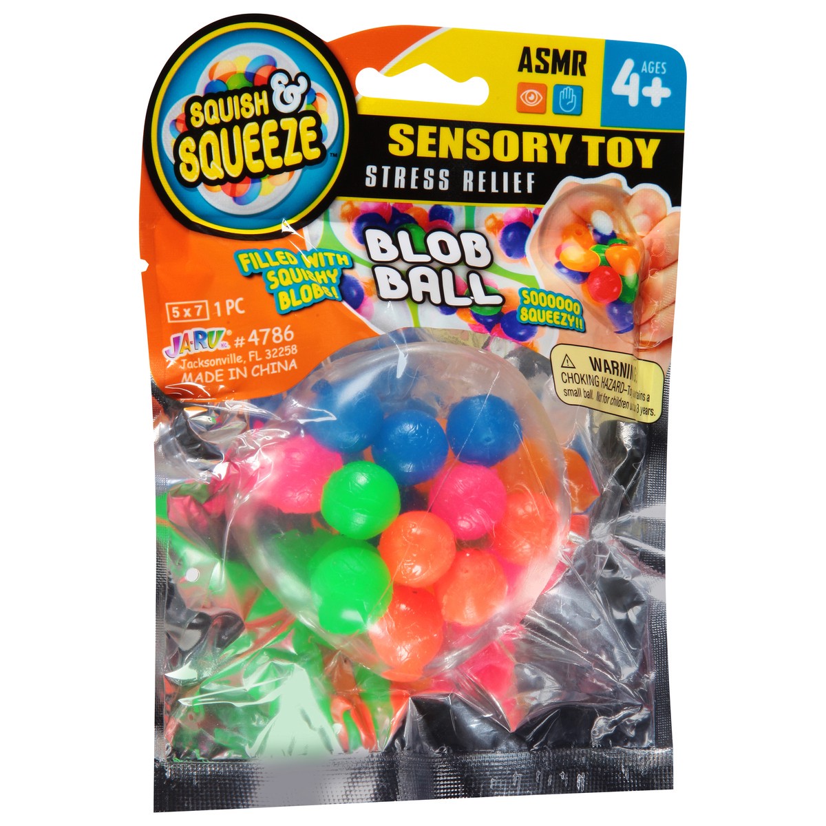 slide 6 of 9, Ja-Ru Stress Relief Sensory Toy Age 4+ Blob Ball 1 ea, 1 ct