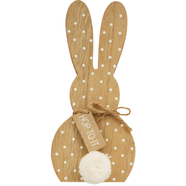 slide 1 of 1, Wood Bunny Decor, 12 ct