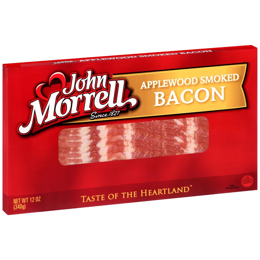 slide 3 of 8, John Morrell Applewood Smoked Bacon, 12 oz