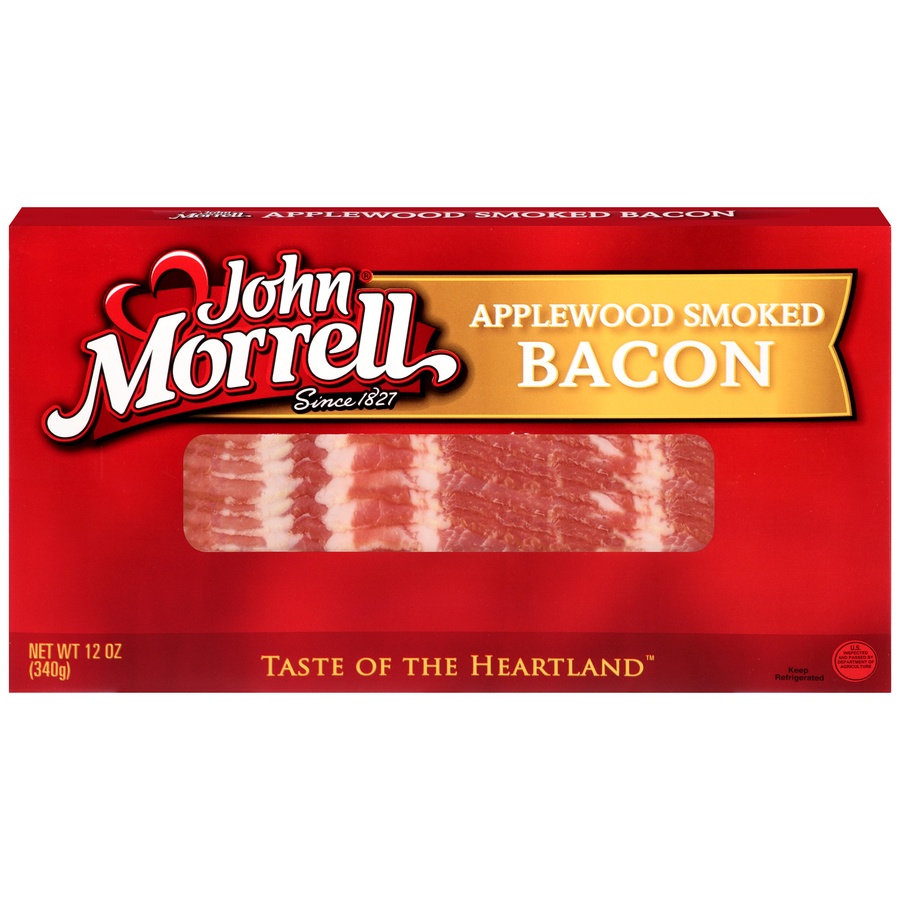 slide 1 of 8, John Morrell Applewood Smoked Bacon, 12 oz