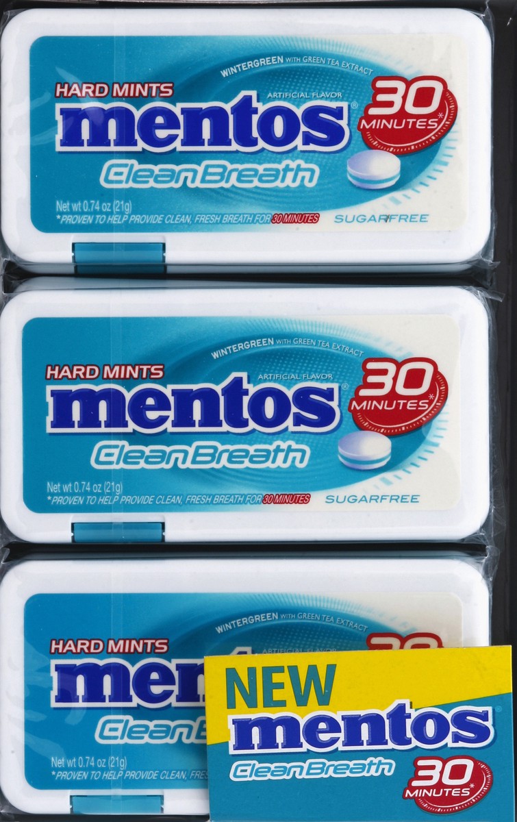 slide 2 of 6, Mentos Sugarfree Clean Breath Wintergren, 12 ct