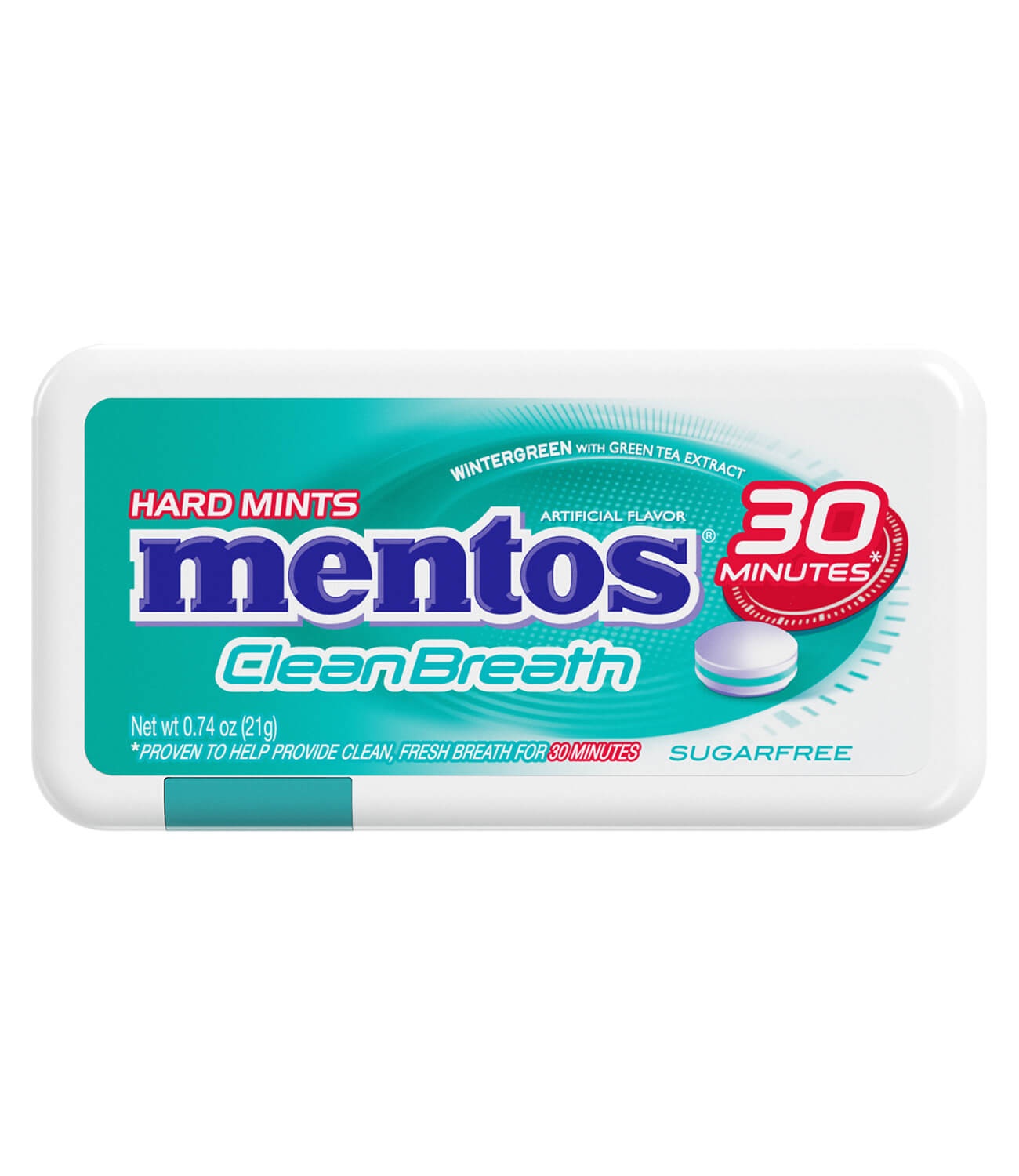 slide 1 of 6, Mentos Sugarfree Clean Breath Wintergren, 12 ct