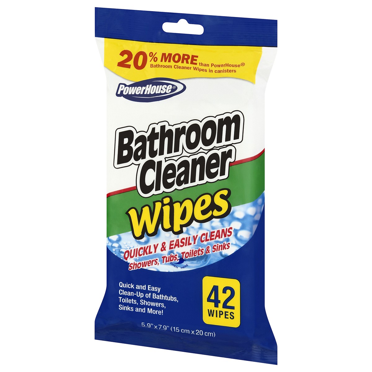 slide 4 of 9, PowerHouse Power House Bathroom Cleanr Wipes, 46 ct