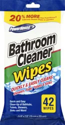 PowerHouse Bathroom Cleaner Wipes, 42 ct