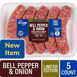 Kroger Bell Pepper and Onion Pork Grilling Links, 5 ct / 18 oz