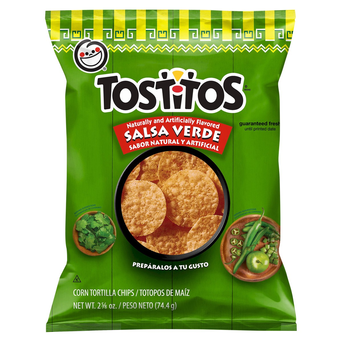 slide 4 of 9, Tostitos Corn Tortilla Chips Salsa Verde Naturally And Artificially Flavored - 2.62 oz, 2.62 oz