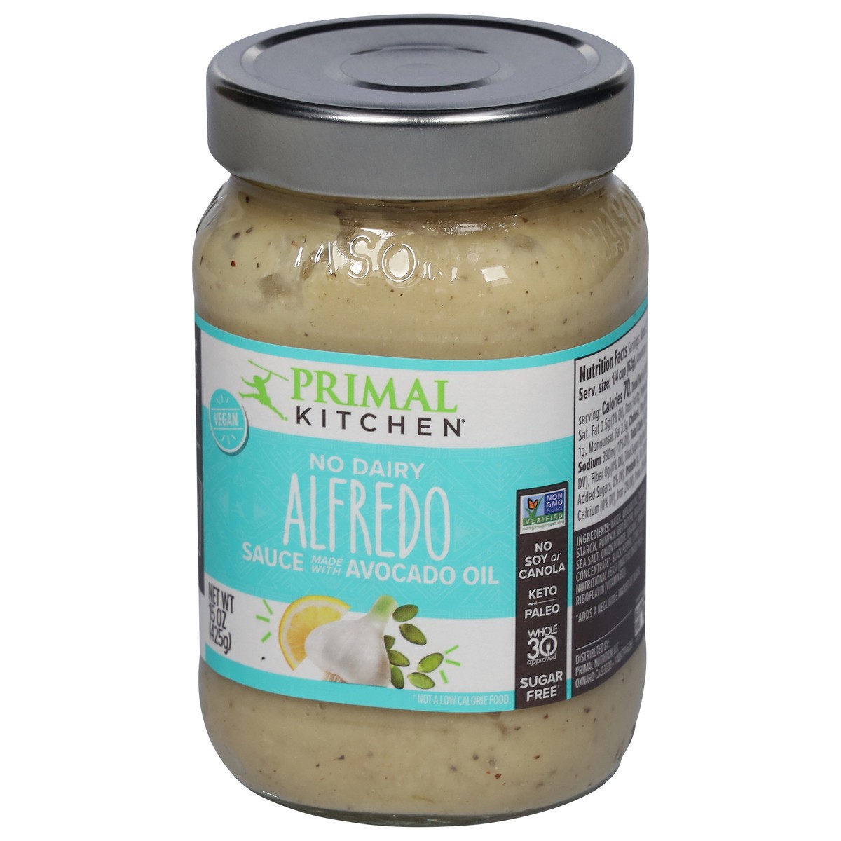 slide 5 of 9, Primal Kitchen No Dairy Alfredo Sauce 15 oz, 15 oz