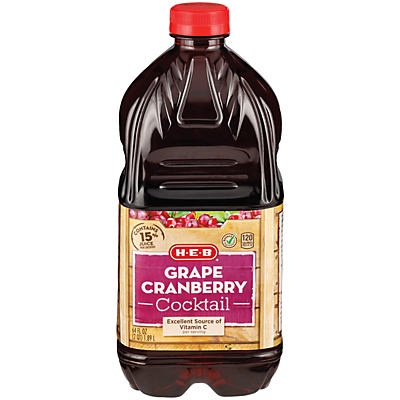 slide 1 of 1, Hill Country Fare Cranberry Grape Flavored Juice Drink, 64 fl oz