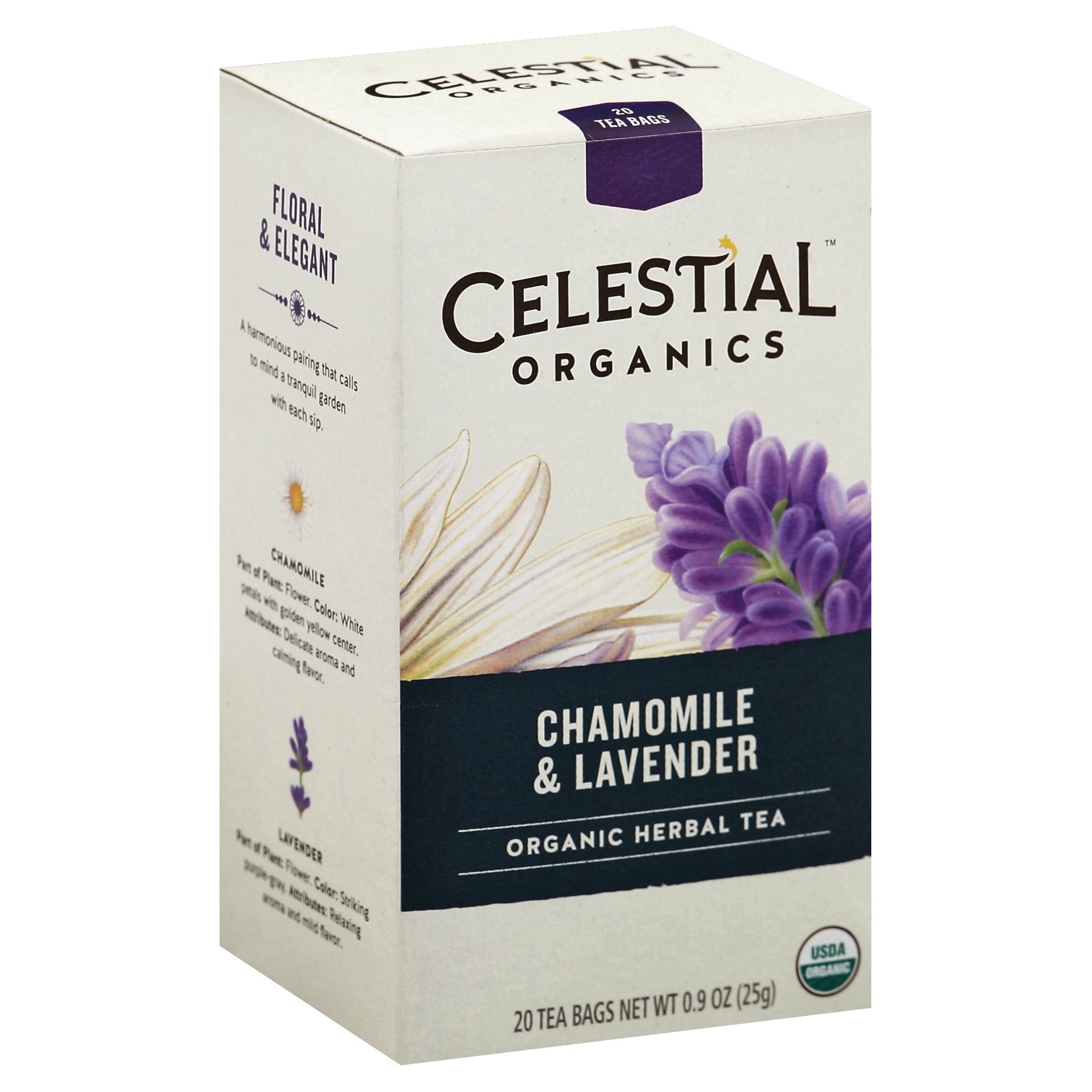 slide 1 of 7, Celestial Seasonings Tea Herbal Chamomile Lavender Organic, 20 ct