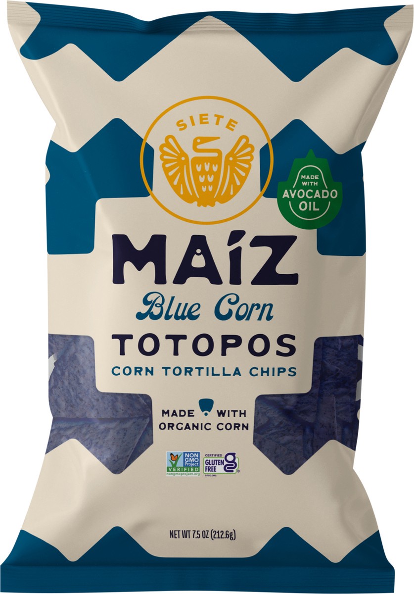 slide 5 of 9, Siete 7.5oz Sea Salt Blue Corn Tortilla Chip, 7.5 oz