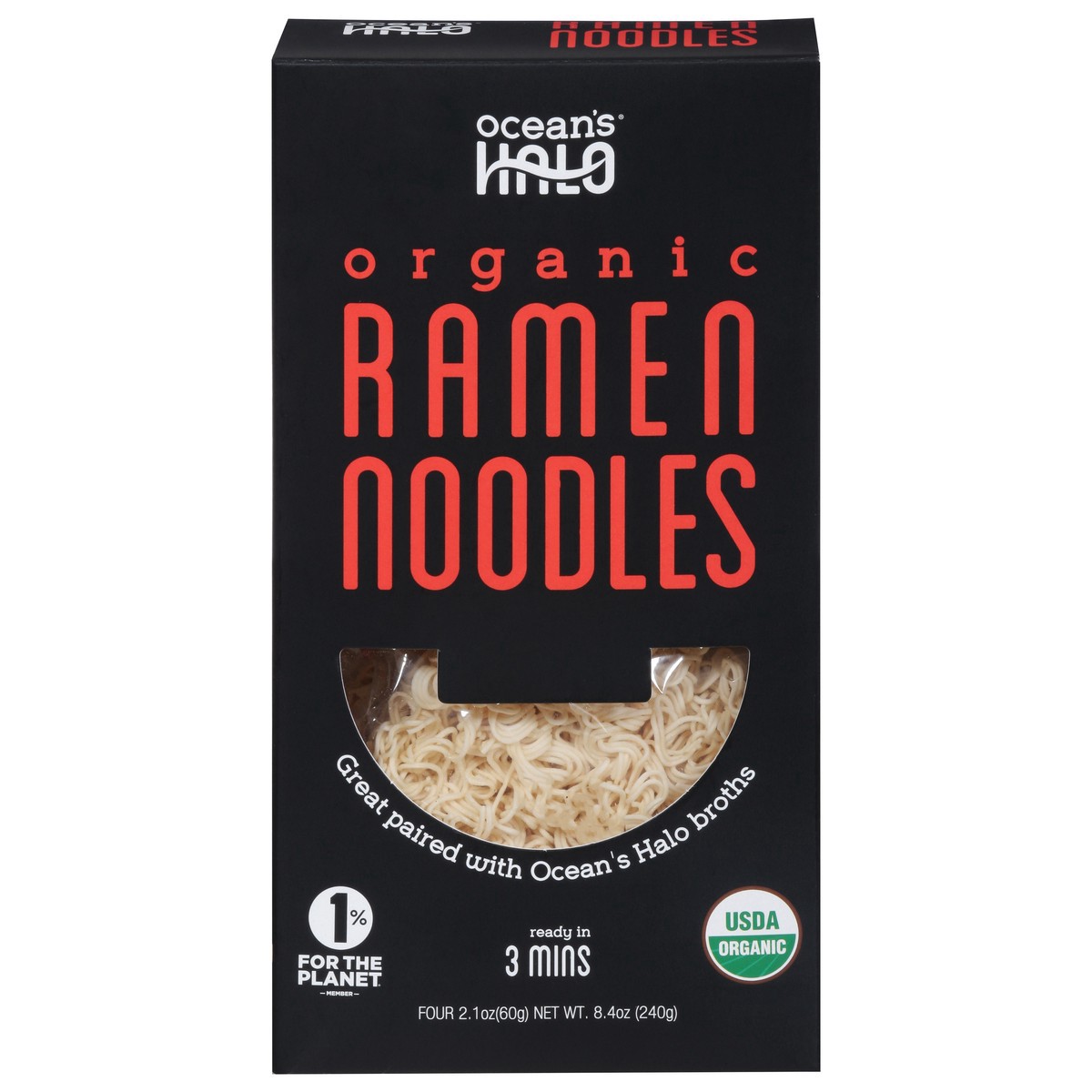 slide 2 of 27, Ocean's Halo Organic Ramen Noodles 4 Pack, 8.4 oz