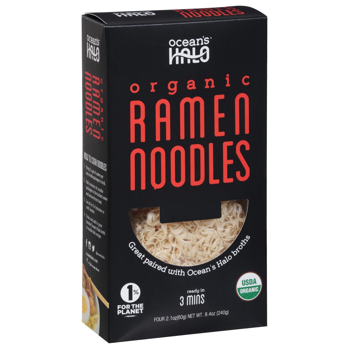 slide 22 of 27, Ocean's Halo Organic Ramen Noodles 4 Pack, 8.4 oz