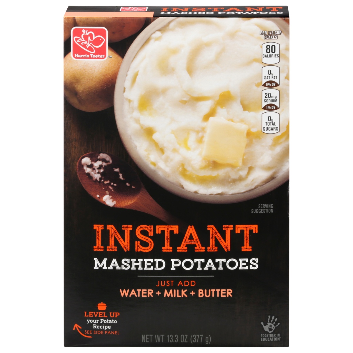 slide 1 of 10, Harris Teeter Mashed Potatoes - In an Instant, 13.3 oz