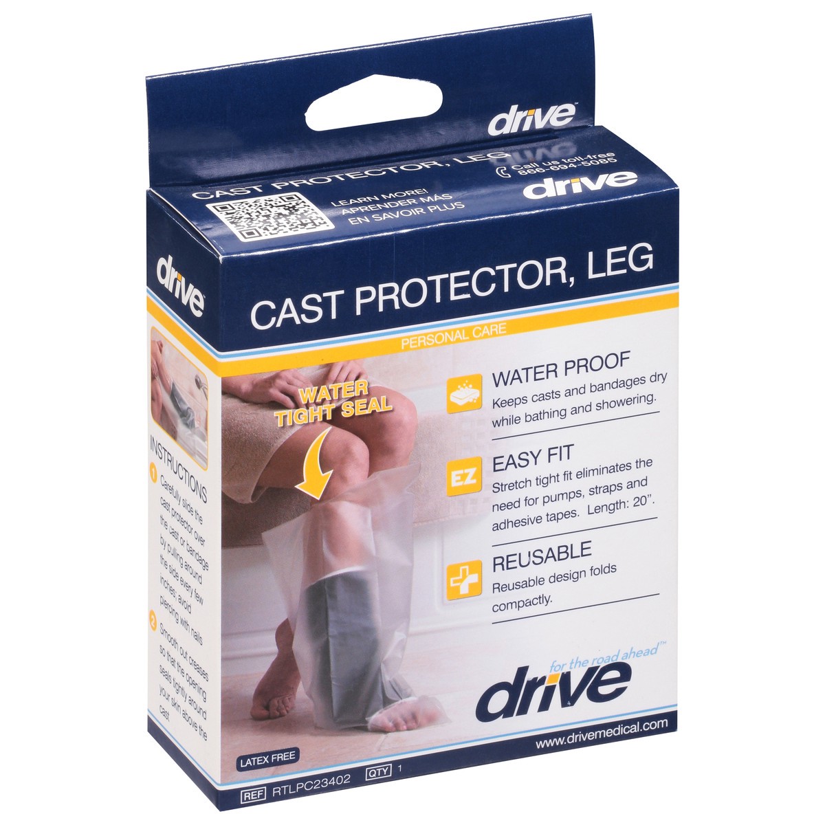 slide 8 of 9, Drive Personal Care Leg Cast Protector 1 ea, 1 ct