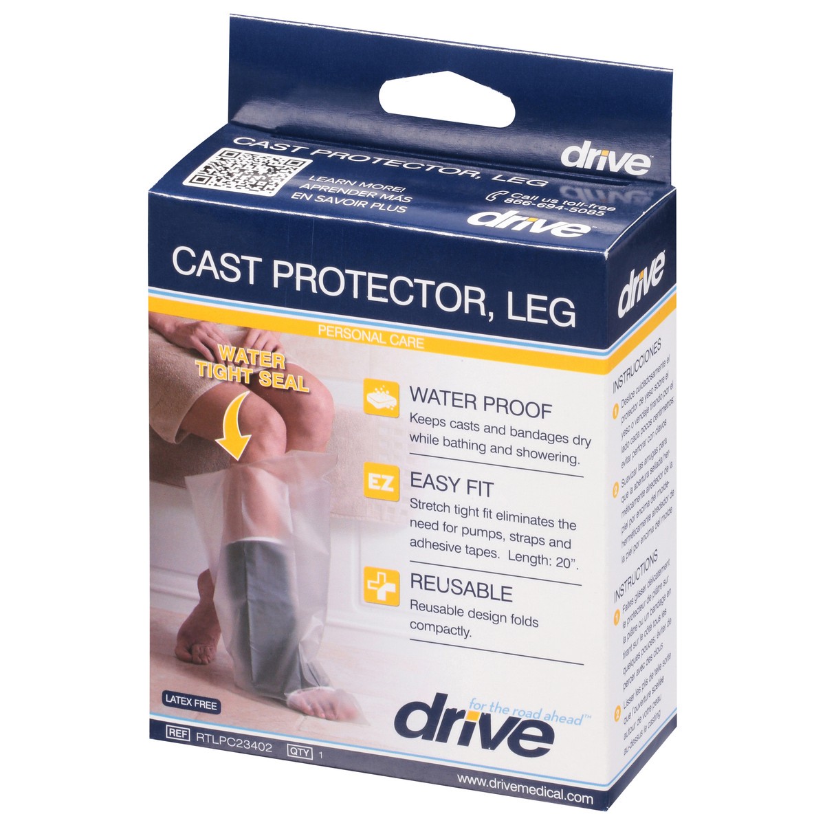 slide 5 of 9, Drive Personal Care Leg Cast Protector 1 ea, 1 ct