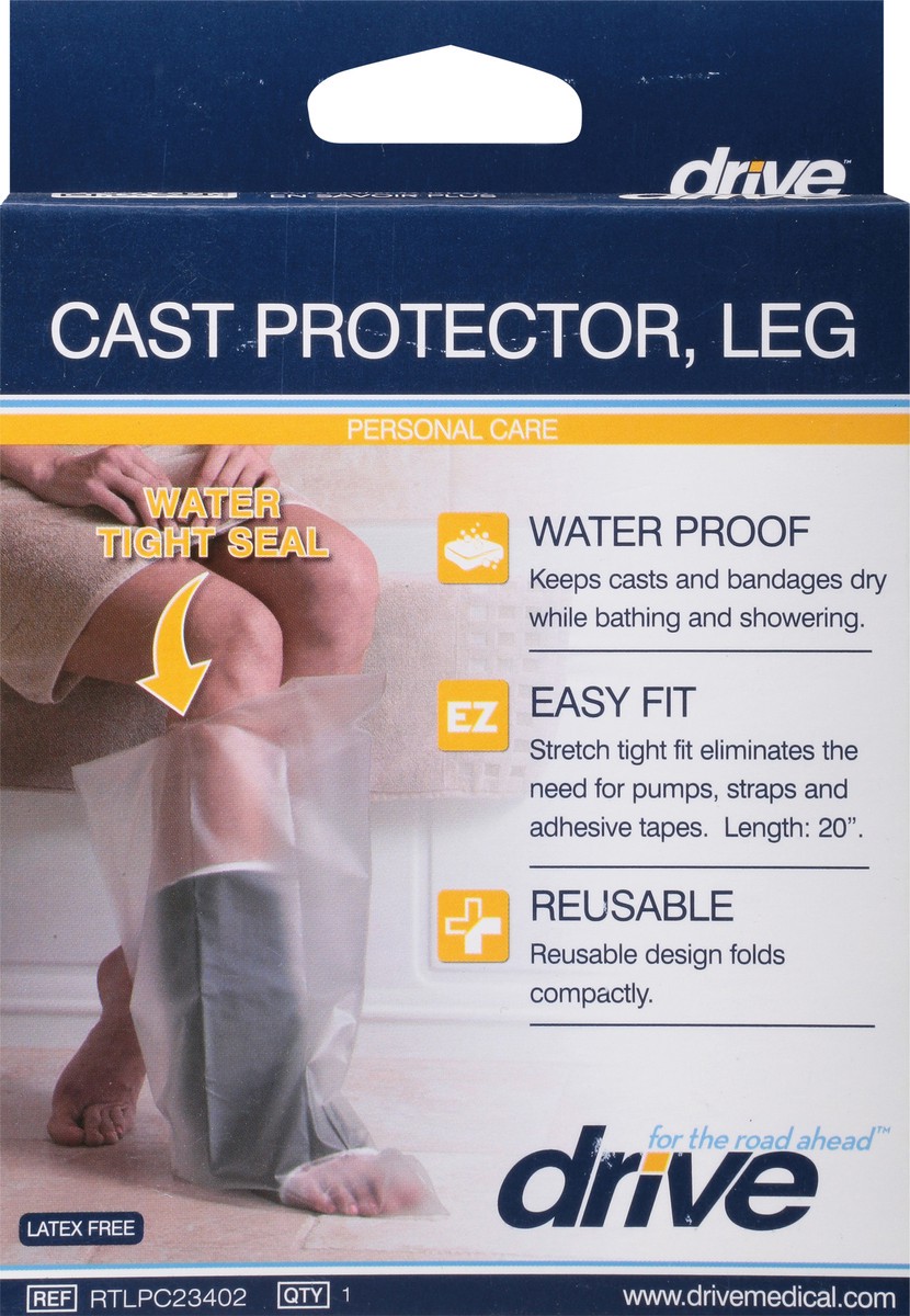 slide 2 of 9, Drive Personal Care Leg Cast Protector 1 ea, 1 ct