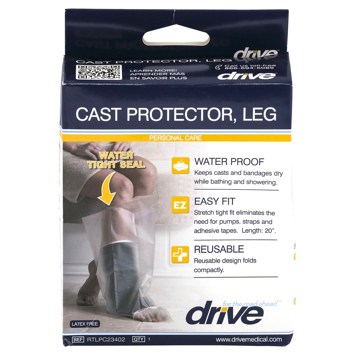 slide 1 of 9, Drive Personal Care Leg Cast Protector 1 ea, 1 ct