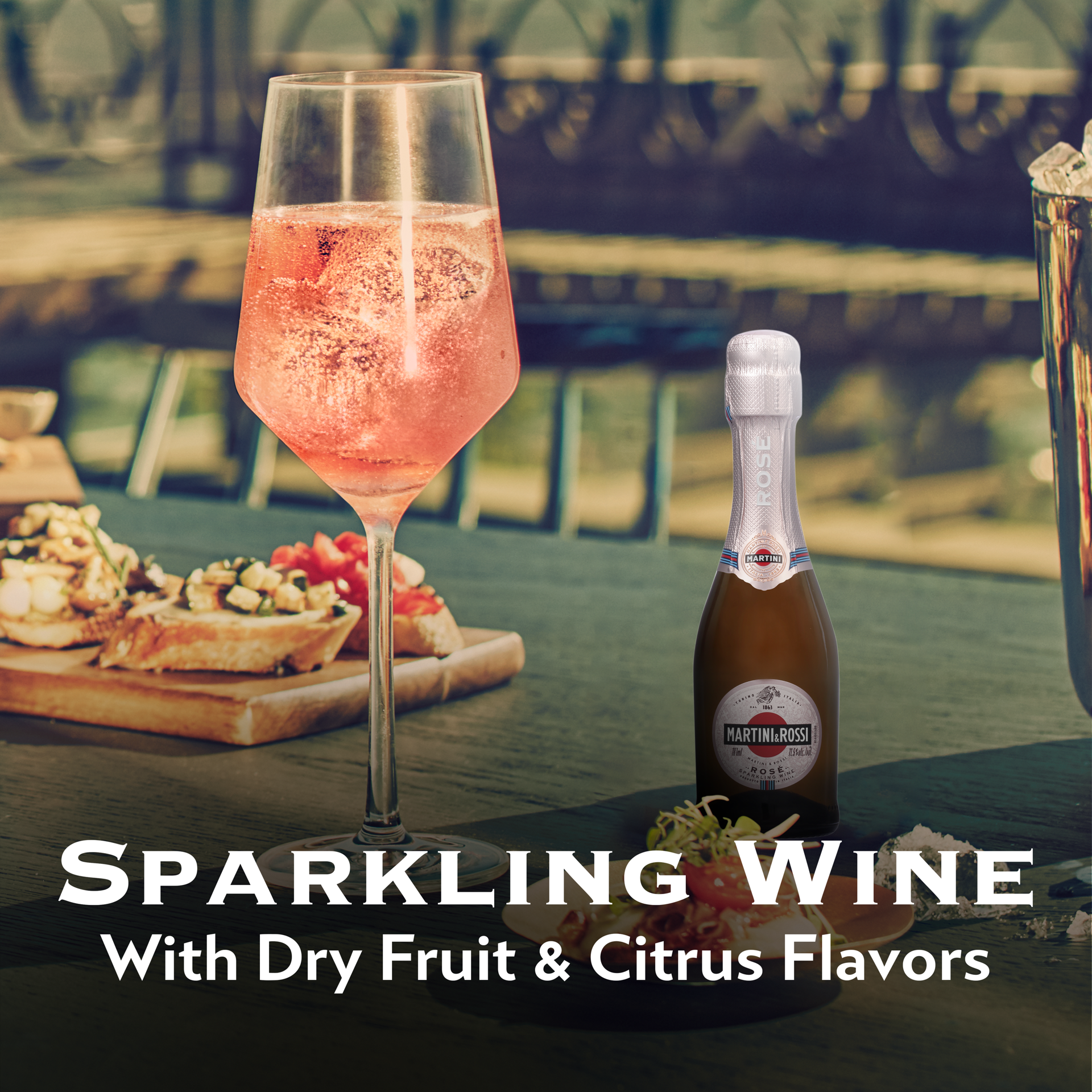 slide 3 of 5, Martini & Rossi Sparkling Rose Wine - Sparkling Wine Bottle 11.5% 18.7Cl/187Ml, 187 ml