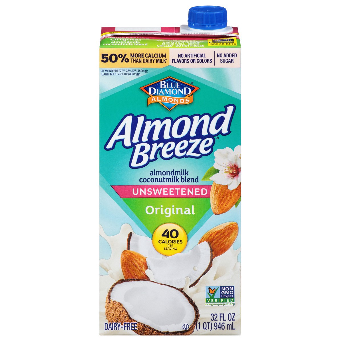 slide 1 of 8, Almond Breeze Unsweetened Coconut Original Shelf-Stable Almondmilk, 32 oz, 