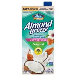 Blue Diamond Almond Breeze Unsweetened Coconut Original Shelf-Stable Almondmilk, 32 oz
