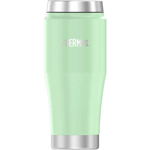 slide 1 of 1, Thermos Vacuum Insulated Stainless Steel Travel Tumbler Matte Frosted, 16 oz