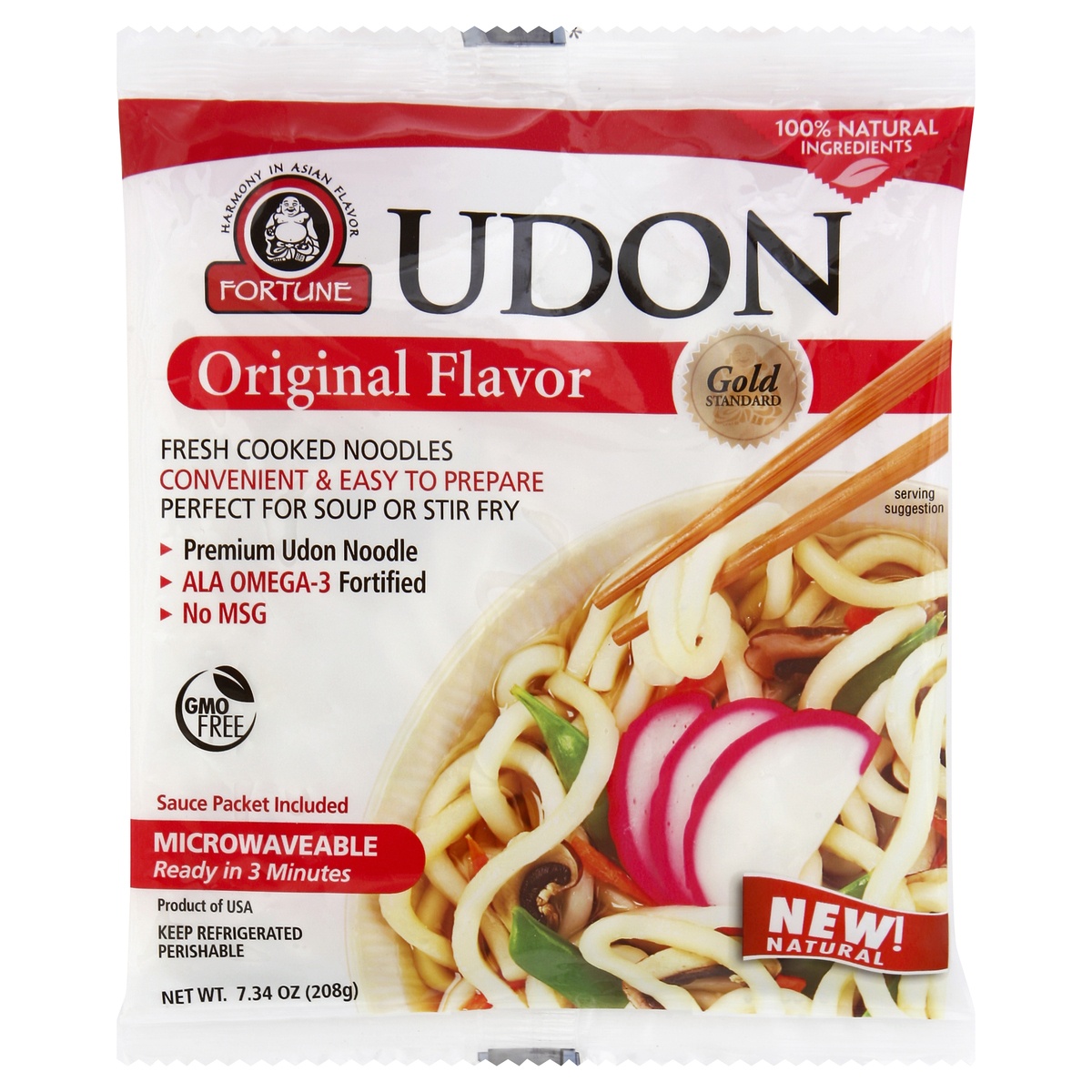 slide 6 of 6, Fortune Udon Original Flavor Noodles, 7.34 oz