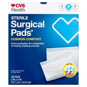slide 1 of 1, CVS Health Sterile Latex-Free Surgical Pads, 12 Ct, 1 ct