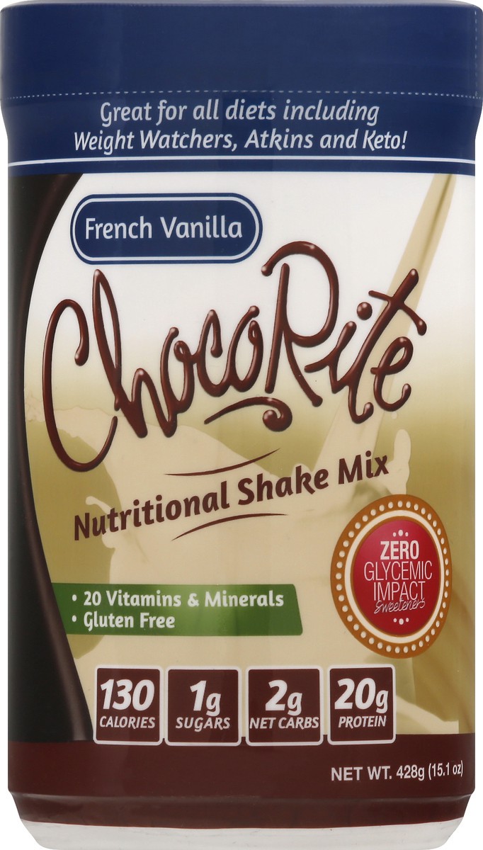 slide 3 of 13, ChocoRite French Vanilla Nutritional Shake Mix 428 g, 428 g