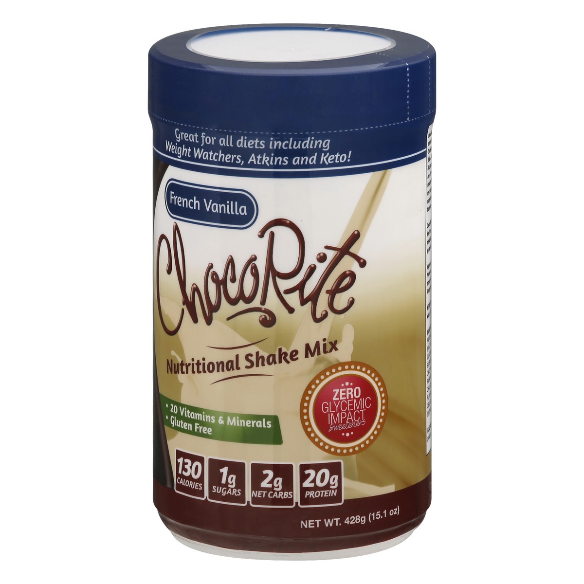 slide 4 of 13, ChocoRite French Vanilla Nutritional Shake Mix 428 g, 428 g