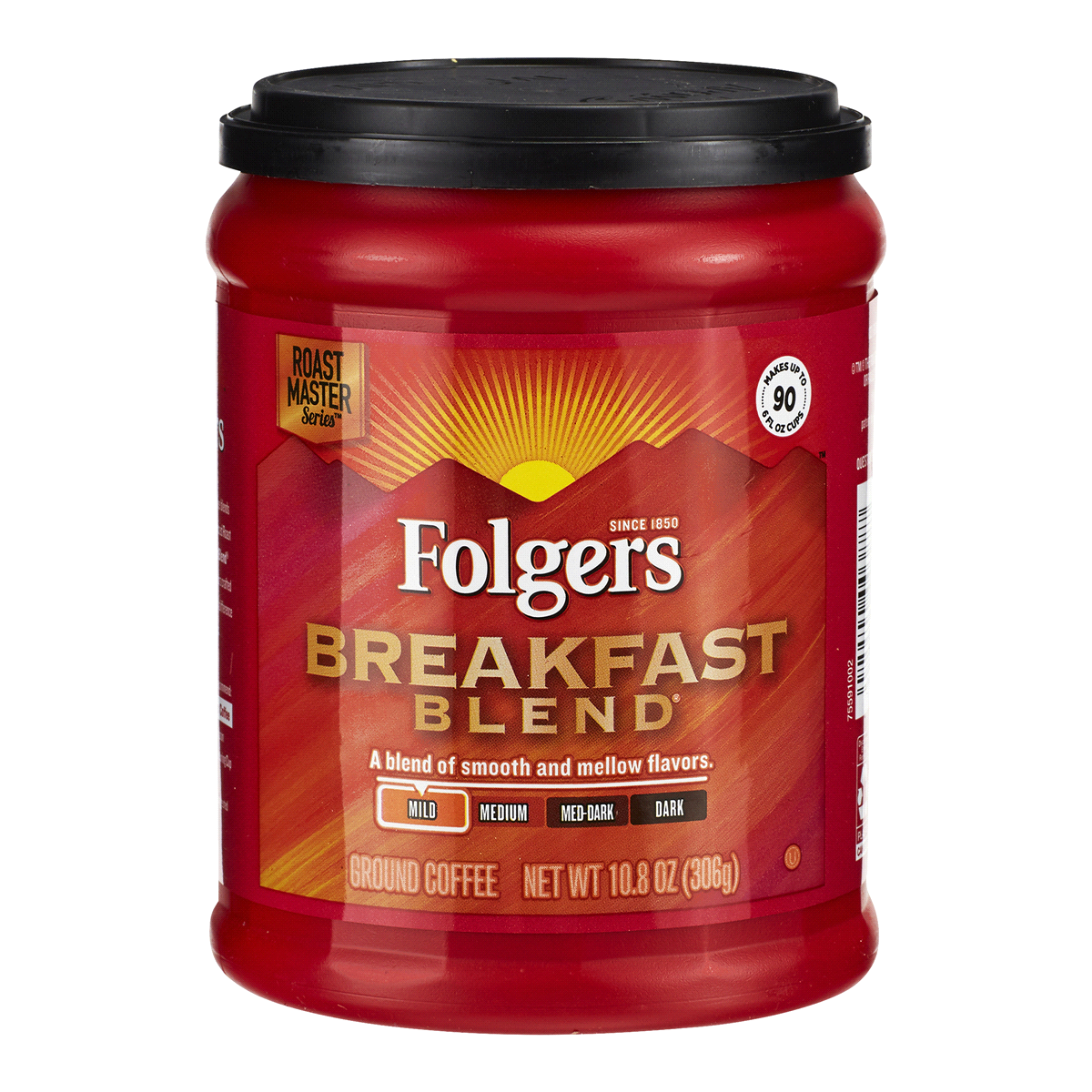 slide 1 of 1, Folgers Breakfast Blend Light Roast Coffee, 10.8 oz