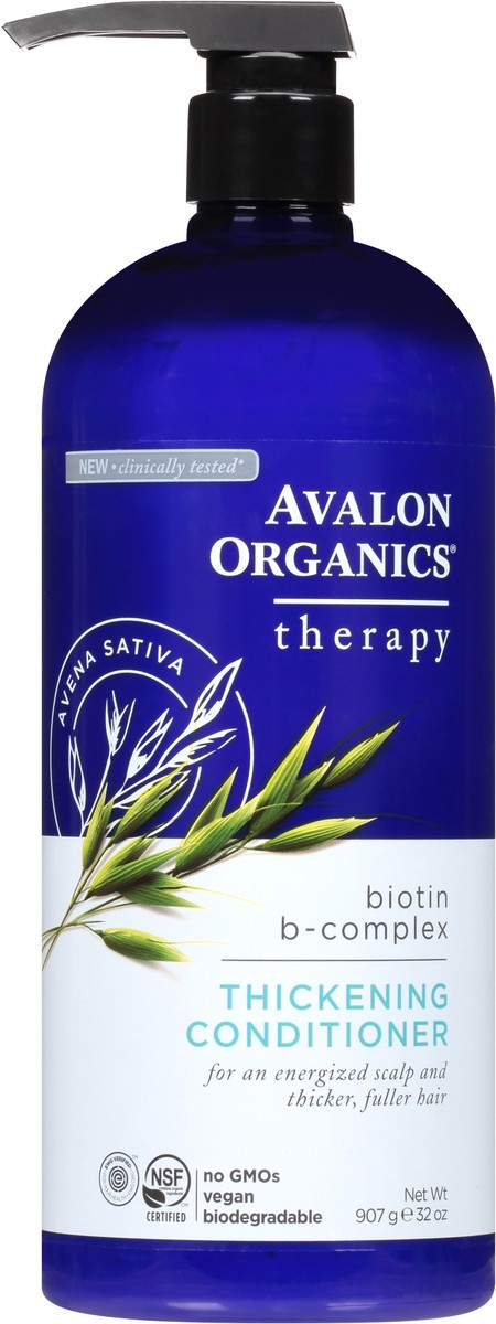 slide 4 of 7, Avalon Organics Hain Celestial Avalon Organics Biotin Therapy Conditioner, 32 fl oz