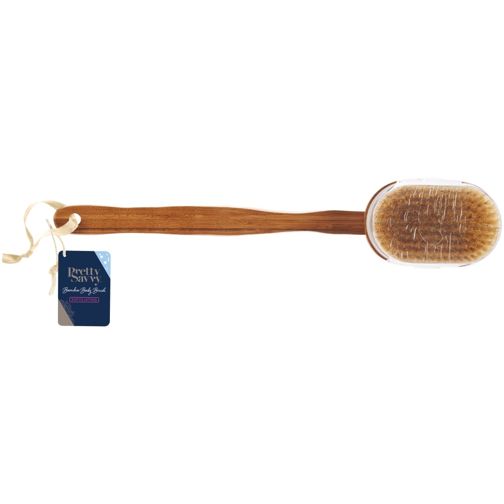 slide 1 of 1, Pretty Savvy Bamboo Exfoliating Body Brush, 1 ct