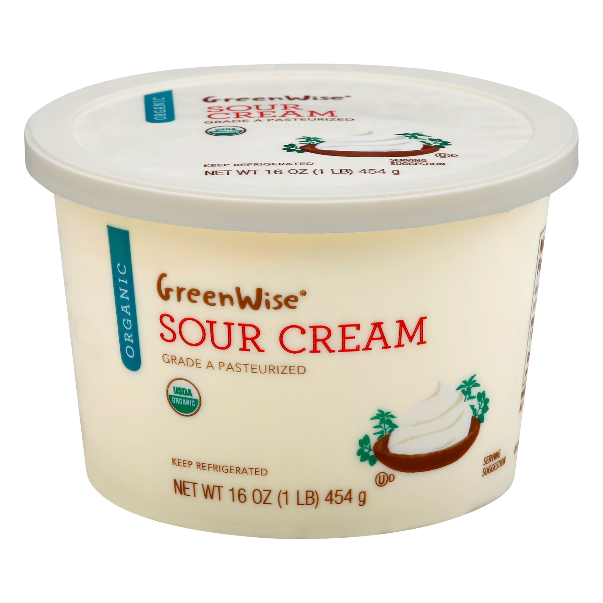 slide 1 of 1, GreenWise Organic Sour Cream, 16 oz