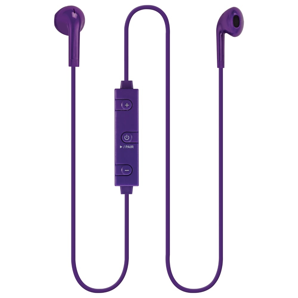 slide 1 of 1, iLive Wireless Bluetooth Earbuds In-Ear Headphones With Earhooks - Purple, 1 ct