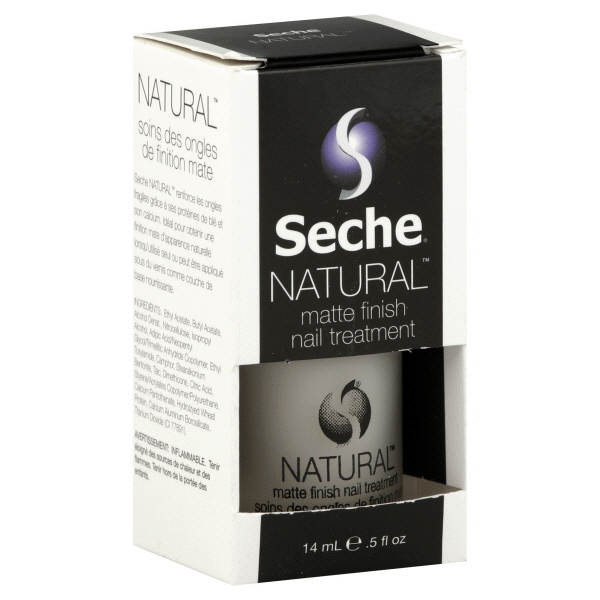 slide 1 of 1, Seche Natural Matte Finish Nail Treatment, 0.5 oz