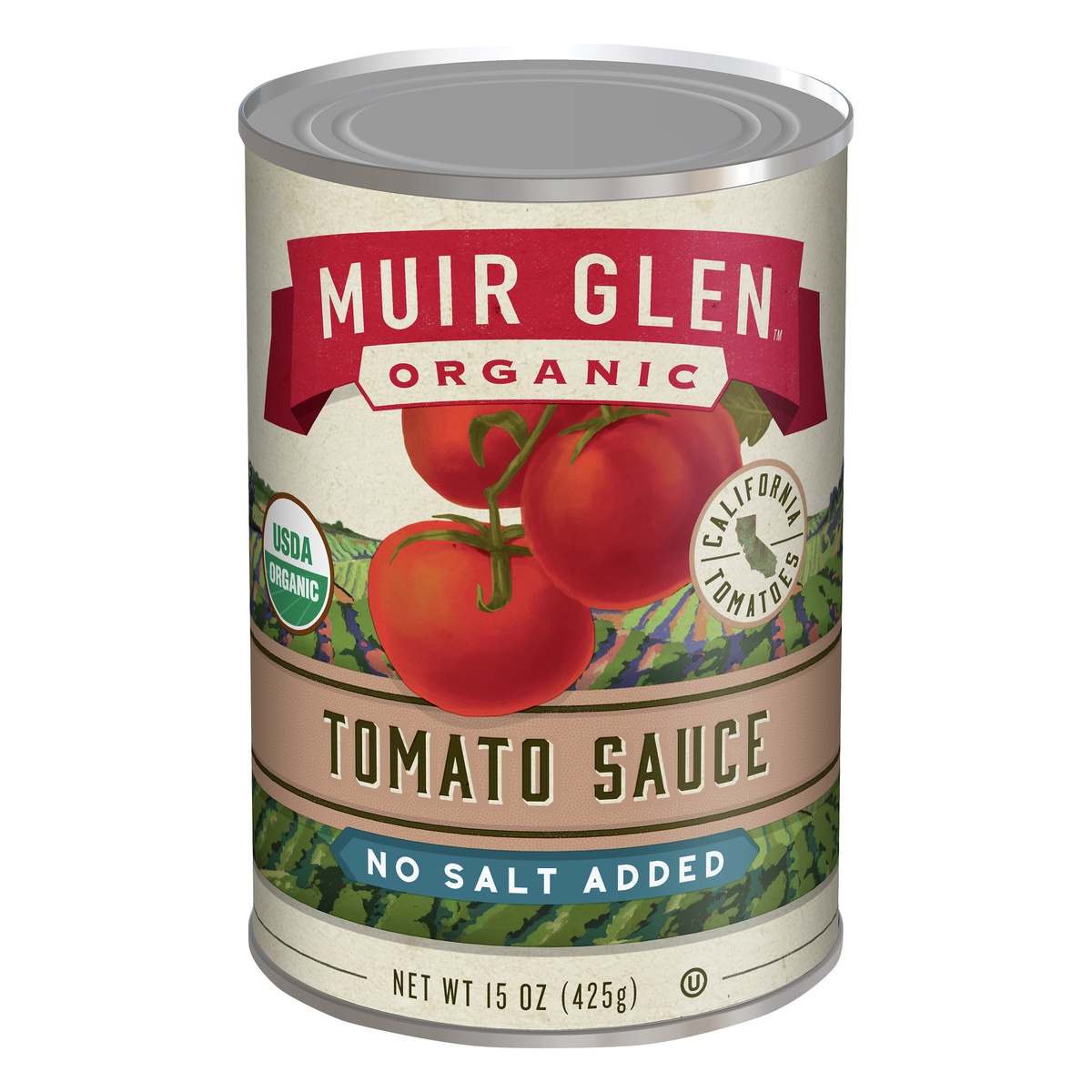 slide 1 of 10, Muir Glen Org Tomato Sauce No Salt Added, 15 oz