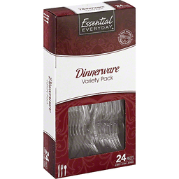 slide 1 of 1, Essential Everyday Ee Dinnerware Flatware Combo, 24 ct