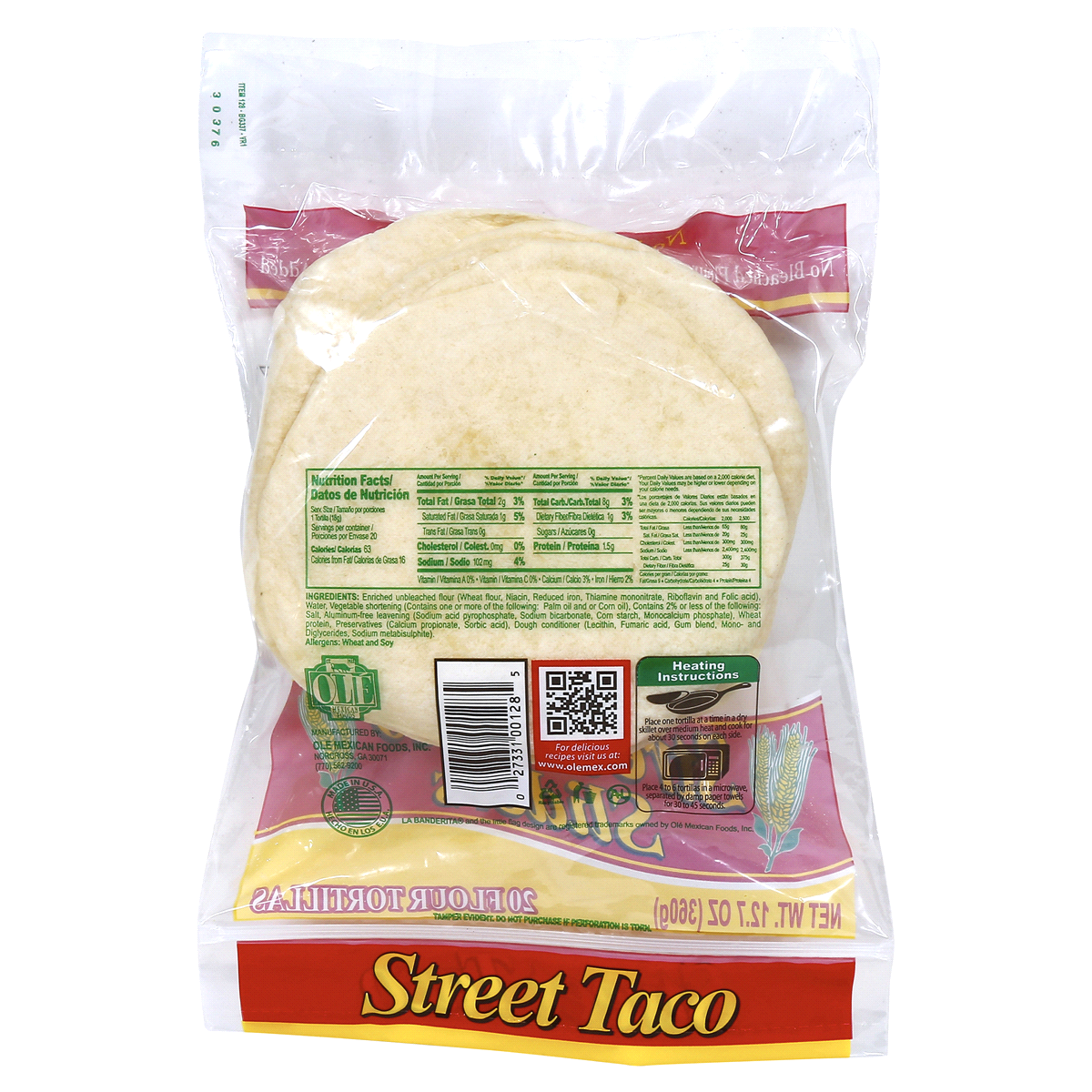 slide 2 of 2, La Banderita Street Taco Taqueria Style Flour Tortillas 20 ea, 20 ct