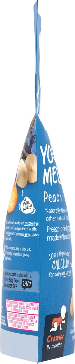 slide 4 of 9, Gerber Yogurt Melts Freeze-Dried Yogurt & Fruit Snacks Peach, 1 oz
